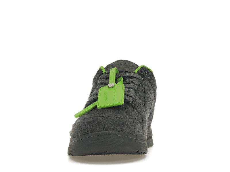 OFF-WHITE Out Of Office "OOO" Low Tops Grey Green Wool