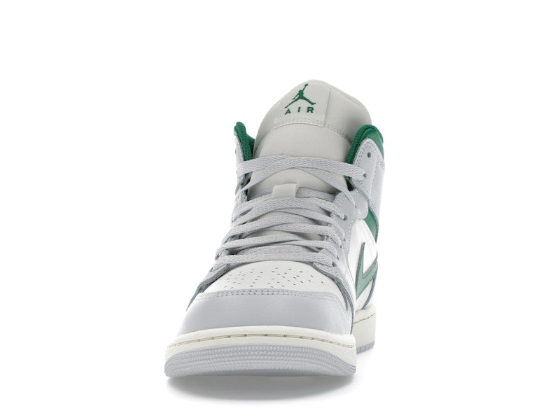 Jordan 1 Mid White Pure Platinum Pine Green