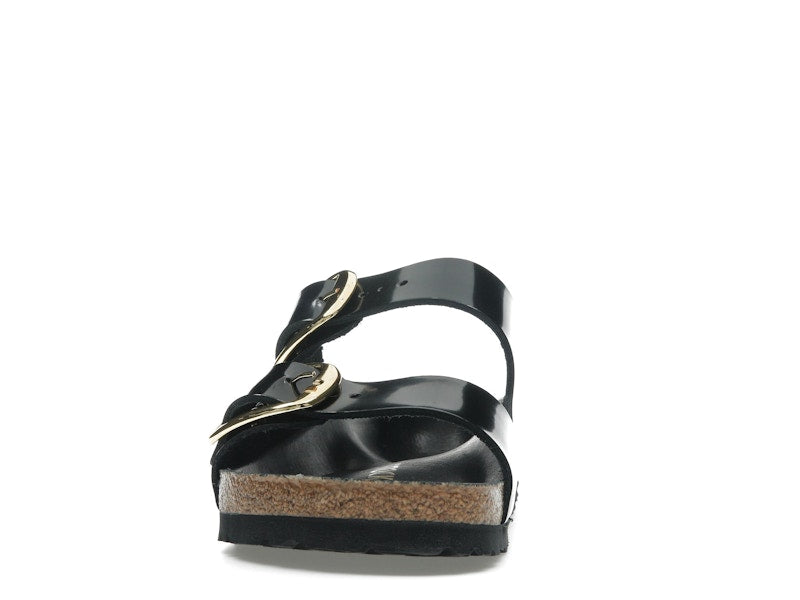 Birkenstock Arizona Big Buckle Natural Leather Patent Black Gold (Women's)