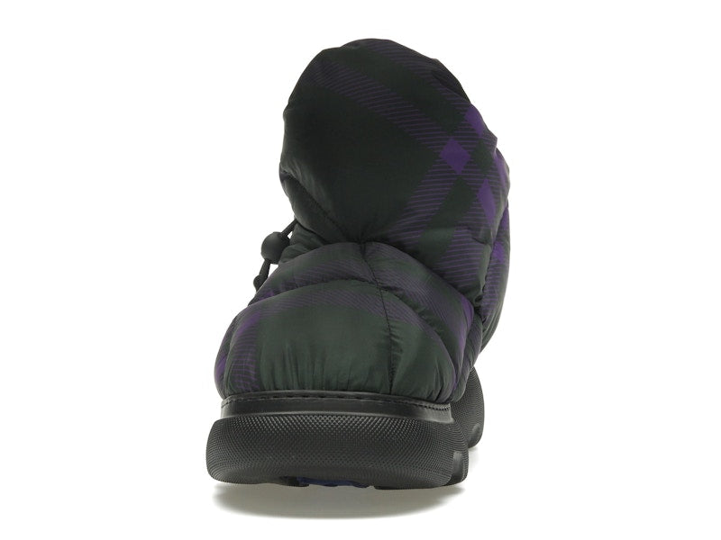 Burberry Check Pillow Boot Black Purple