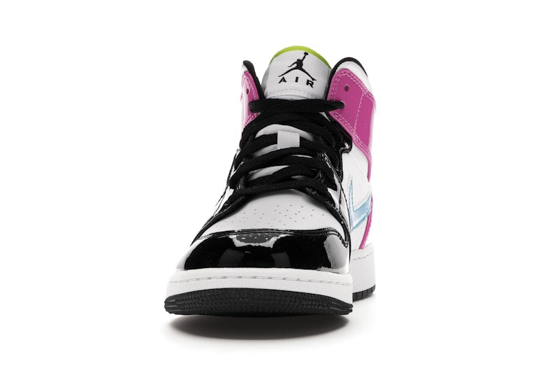 Jordan 1 Mid White Black Cyber Pink (GS)