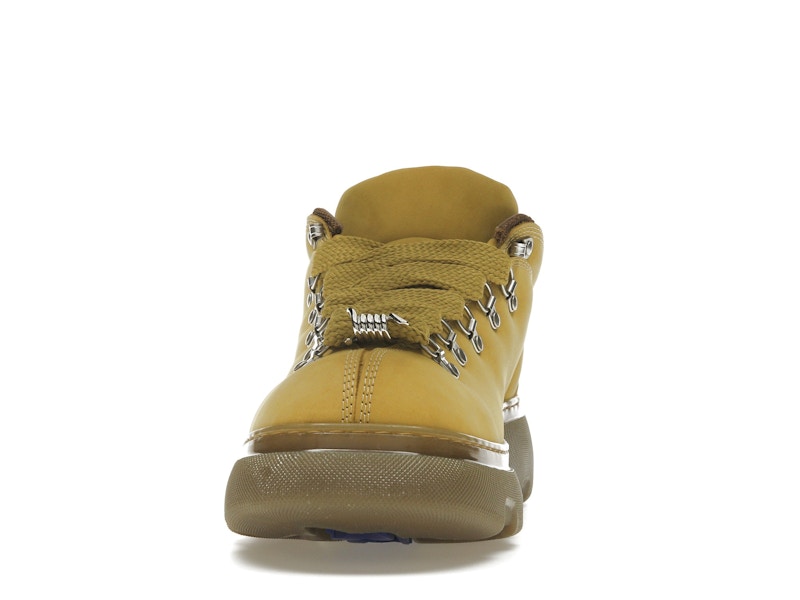 Burberry Lace Up Leather Ankle Boot Mustard Yellow