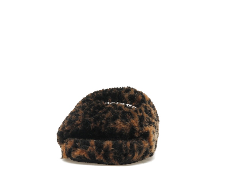 Balenciaga Furry Slide Leopard Brown Black