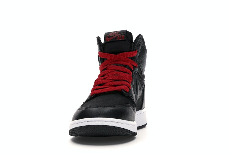 Jordan 1 Retro High Black Satin Gym Red Black (GS)