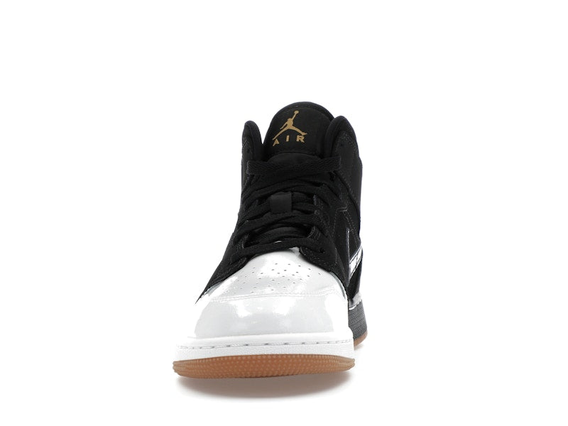 Jordan 1 Mid Black White Gold (GS)