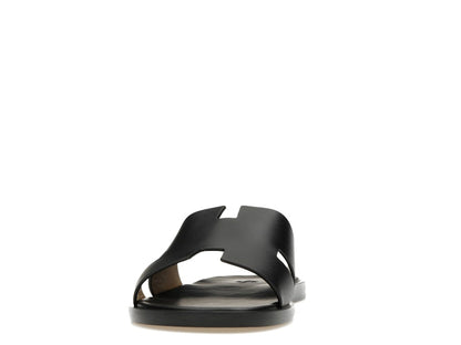 Hermes Izmir Sandal Noir Smooth Calfskin Leather