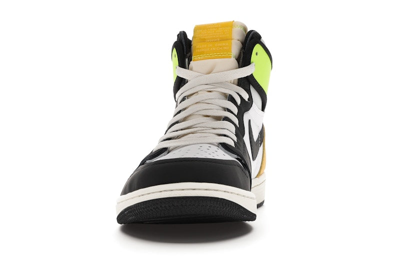 Jordan 1 Retro High White Black Volt University Gold