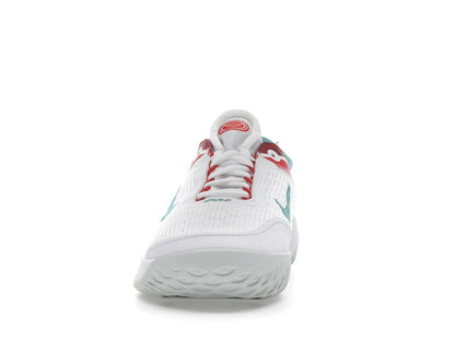 Nike Court Zoom NXT HC White Light Silver Habanero Red Washed Teal (Women's)