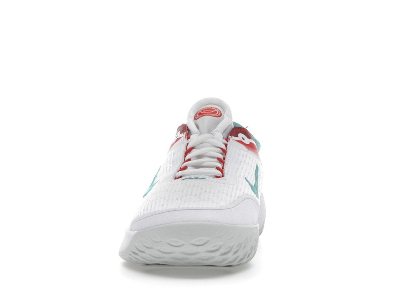 Nike Court Zoom NXT HC White Light Silver Habanero Red Washed Teal (Women's)