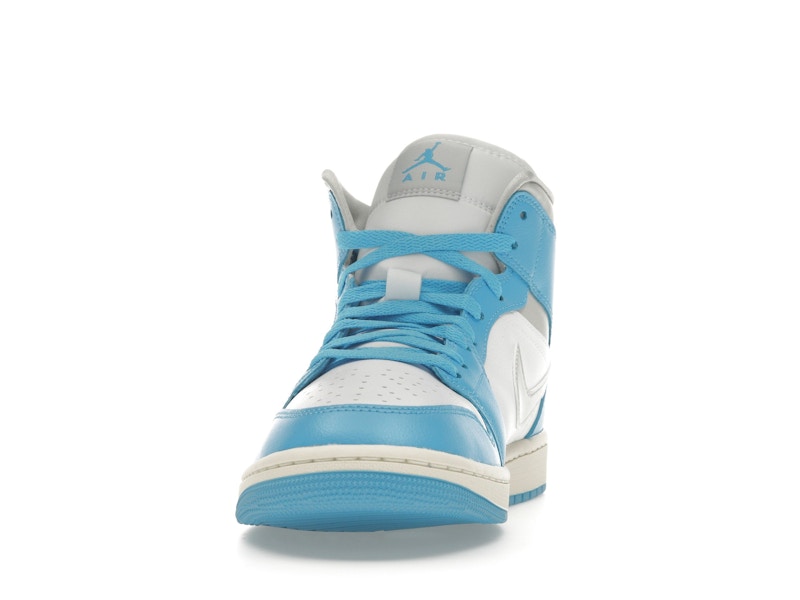 Jordan 1 Mid Dark Powder Blue White Sail Neutral Grey (Women's)