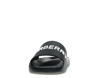 Burberry Logo Slides Black Optic White