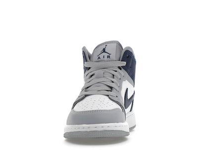 Jordan 1 Mid Wolf Grey Midnight Navy (GS)