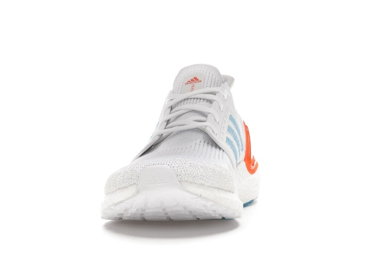 adidas Ultra Boost 20 White Sharp Blue True Orange