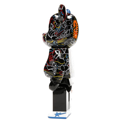 Bearbrick x BAPE Line Camo Shark 100% & 400% Set Blue/Black
