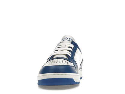 Prada Downtown Low Top Sneakers Leather White Cobalt Blue