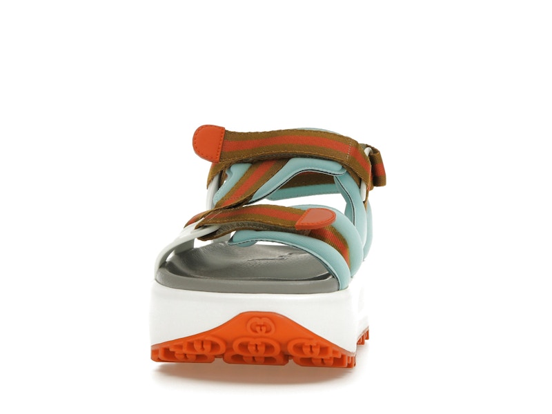 Gucci Colour Block Platform Sandal White Blue Orange (Women's)