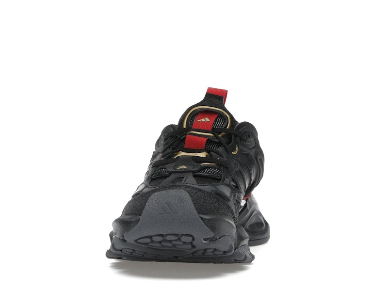 adidas XLG Runner Deluxe Black Gold Metallic Red