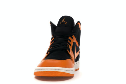 Jordan 1 Mid Black Orange Peel