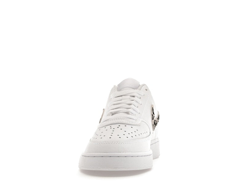Nike Court Vision Low Leopard Swoosh White (Women's)