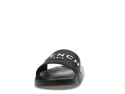 Givenchy Paris Flat Sandals Black White