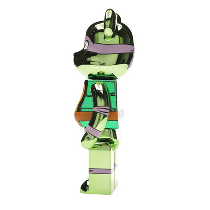 Bearbrick x Teenage Mutant Ninja Turtles Donatello 100% & 400% Set Chrome Ver.
