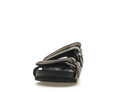 Burberry Check Sandals Birch Brown Black