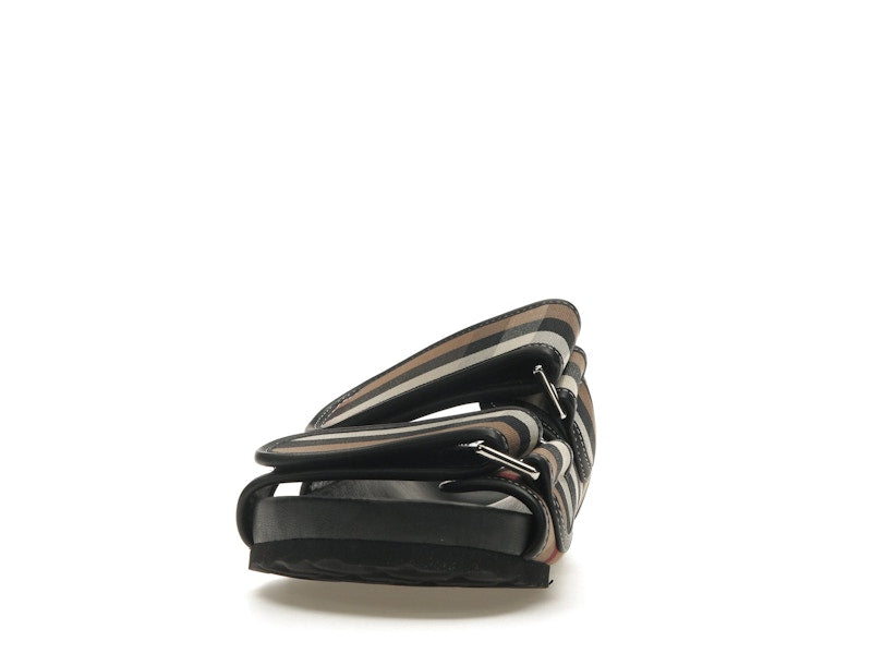 Burberry Check Sandals Birch Brown Black