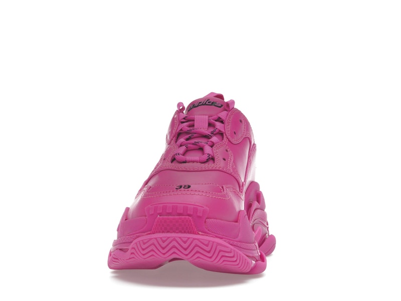 Balenciaga Triple S Faux Leather Dark Pink (Women's)