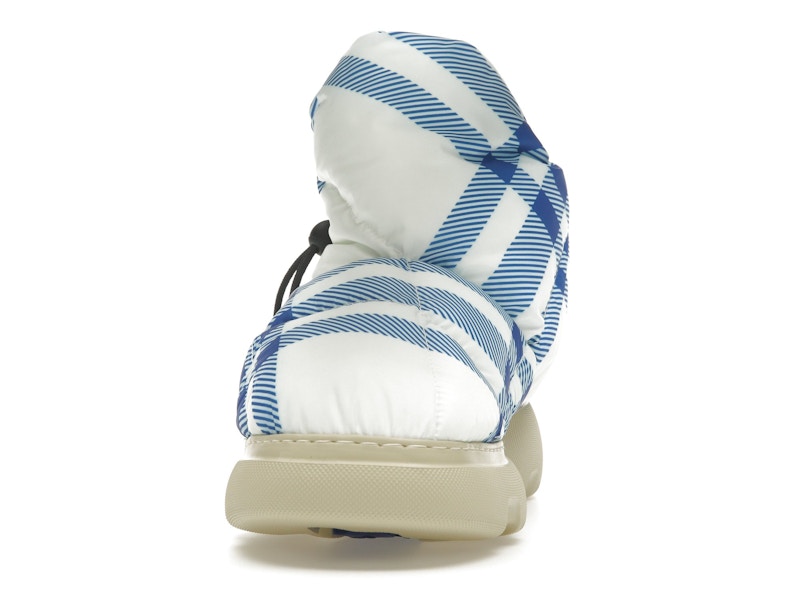 Burberry Check Pillow Boots Blue White