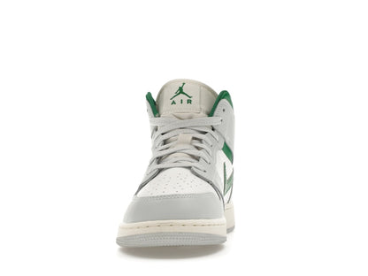 Jordan 1 Mid White Pure Platinum Pine Green (GS)