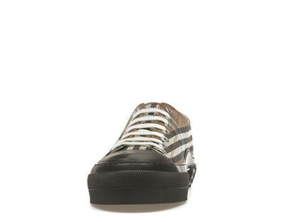 Burberry Vintage Check Lace-Up Sneaker Beige Brown