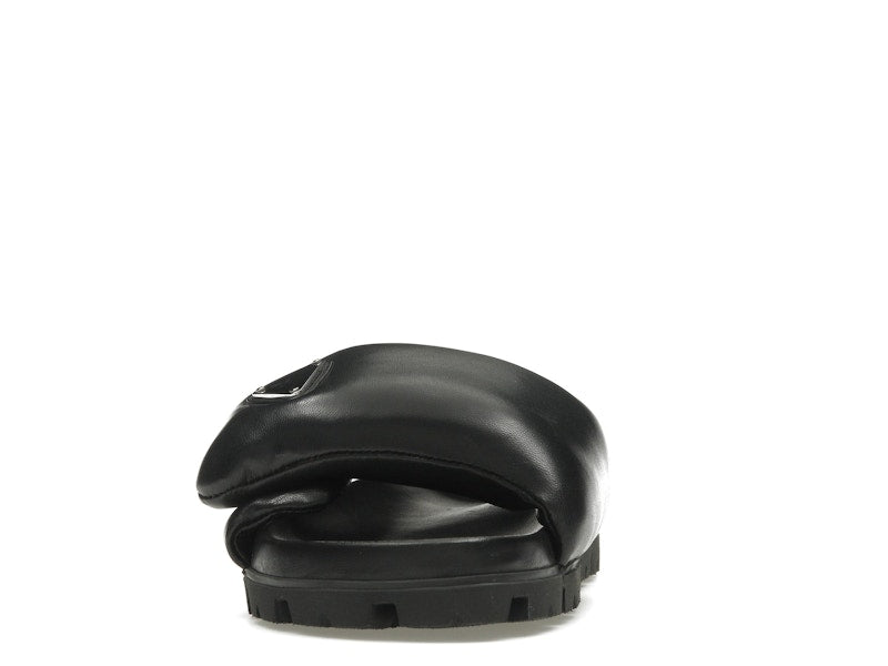 Prada Soft Padded 20mm Slide Sandal Black Nappa Leather