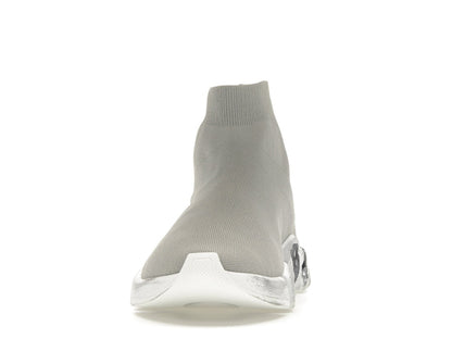 Balenciaga Speed 2.0 Graffiti Recycled Knit Grey White