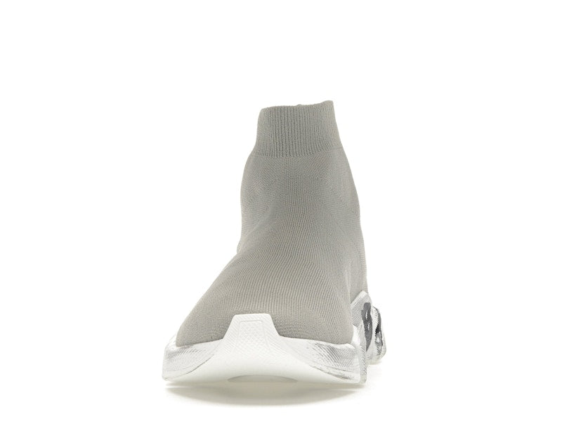 Balenciaga Speed 2.0 Graffiti Recycled Knit Grey White