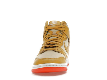 Nike Dunk High Wheat Gold Safety Orange