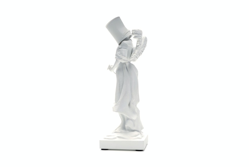 Banksy Bucket On Head Figure White