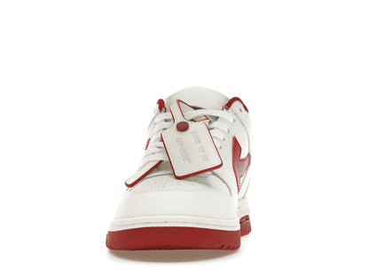 OFF-WHITE Out Of Office OOO Low Tops White Burgundy