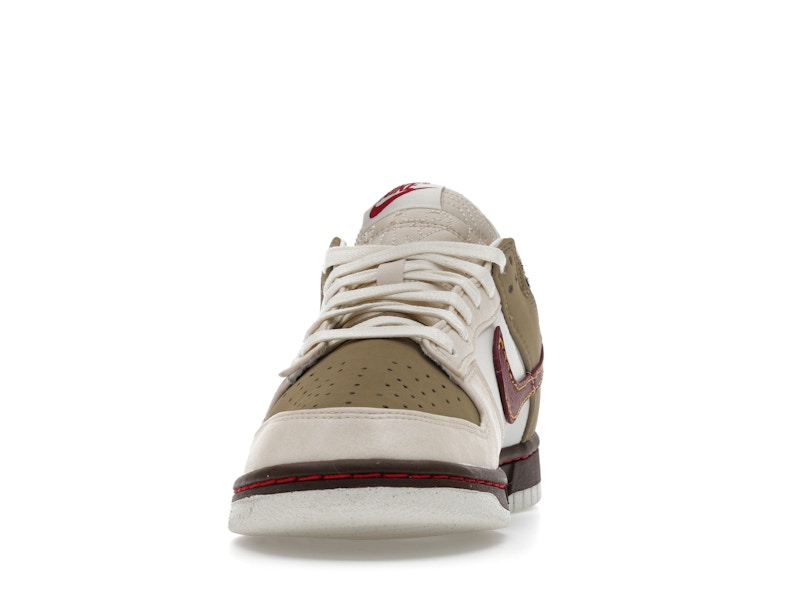 Nike Dunk Low Retro Khaki Team Red Pearl White (Women's)