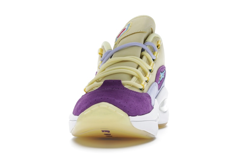 Reebok Question Low BBC Ice Cream Running Dog Yellow Purple
