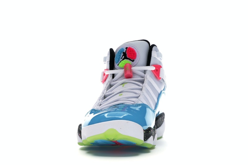 Jordan 6 Rings White Light Blue Fury Cyber
