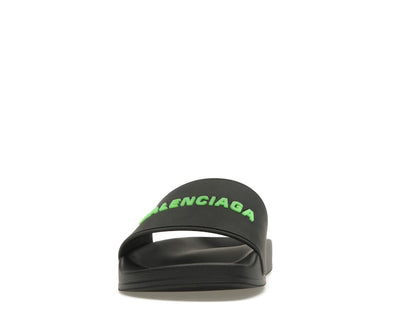 Balenciaga Pool Slide Black Fluo Green (Women's)