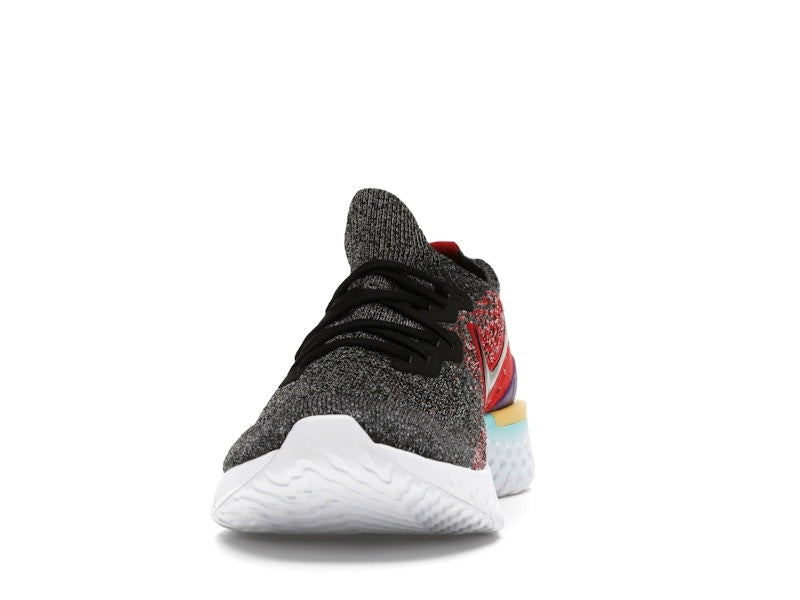 Nike Epic React Flyknit 2 Black Hyper Jade University Red