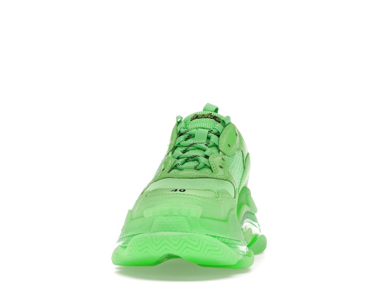 Balenciaga Triple S Soft Neon Green Clear Sole (Women's)