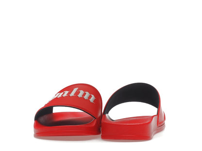 Palm Angels Pool Slides Red White