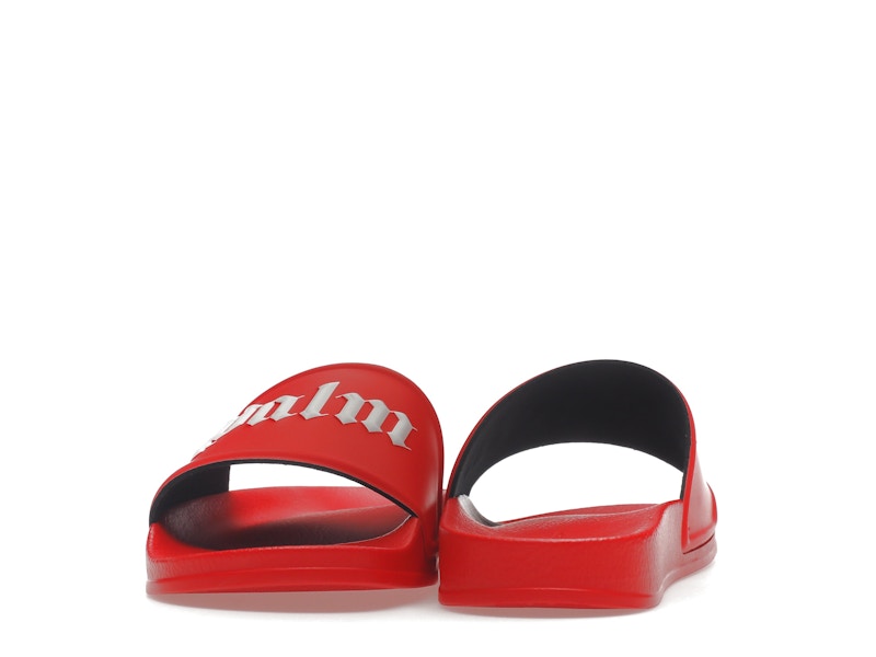 Palm Angels Pool Slides Red White