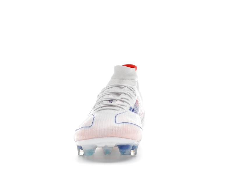 adidas F50 Elite Mid FG Cloud White Lucid Blue Solar Red (Women's)