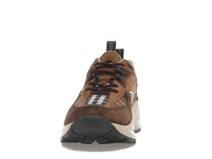 Burberry Check and Suede Sneakers Dark Birch Brown