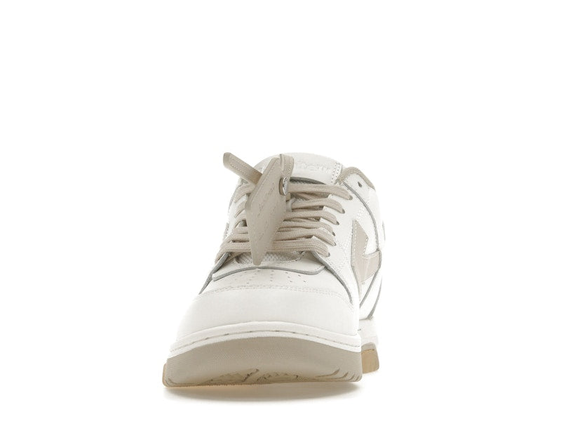 OFF-WHITE Out Of Office OOO Low Tops White Beige