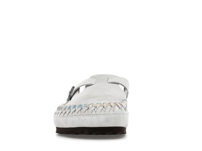 Birkenstock Boston Braided Suede Kith Antique White Tie Dye