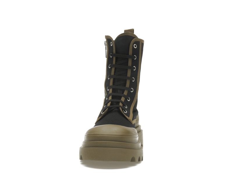 Bottega Veneta Lace-Up Boots Black Green